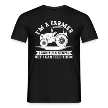 Landwirtschafts Traktor Vintage Traktor Landwirte - Männer T-Shirt - Schwarz - Vorne - AI Model Male 178 light (178cm)