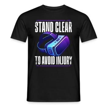 Virtual Reality Athlete Witzer VR Gamer Headset - Men's T-Shirt - black - Front - AI Model Male 178 light (178cm)