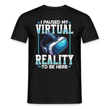 Virtual Reality Athlete Witzer VR Gamer Headset - Men's T-Shirt - black - Front - AI Model Male 178 light (178cm)