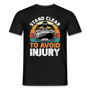 Virtual Reality Athlete Witzer VR Gamer Headset - Men's T-Shirt - black - Front - AI Model Male 178 light (178cm)