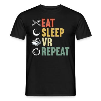 Virtual Reality Athlete Witzer VR Gamer Headset - Men's T-Shirt - black - Front - AI Model Male 178 light (178cm)