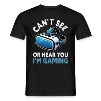 Virtual Reality Athlete Witzer VR Gamer Headset - Men's T-Shirt - black - Front - AI Model Male 178 light (178cm)