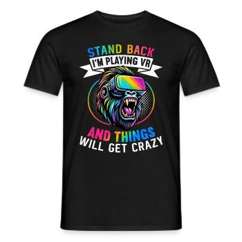 Virtual Reality Athlete Witzer VR Gamer Headset - Men's T-Shirt - black - Front - AI Model Male 178 light (178cm)
