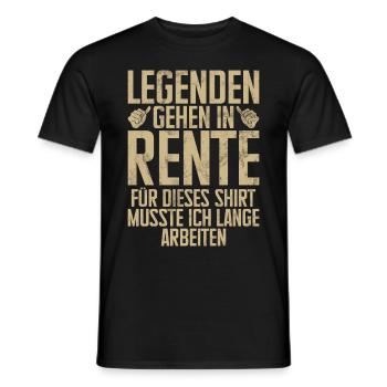 Légende de la retraite Drôle de pension Pension Retraité - T-shirt homme - noir - Devant - AI Model Male 178 light (178cm)