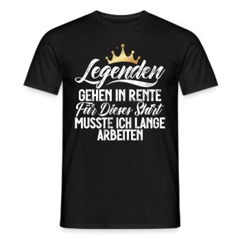Légende de la retraite Drôle de pension Pension Retraité - T-shirt homme - noir - Devant - AI Model Male 178 light (178cm)