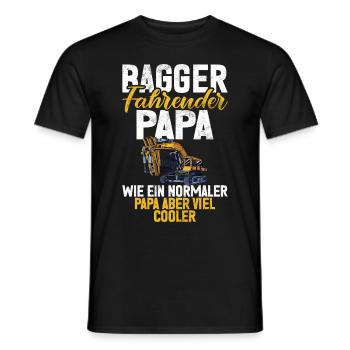 Baggerfahrer Lustige Bauarbeiter Beruf Excavator - Männer T-Shirt - Schwarz - Vorne - AI Model Male 178 light (178cm)