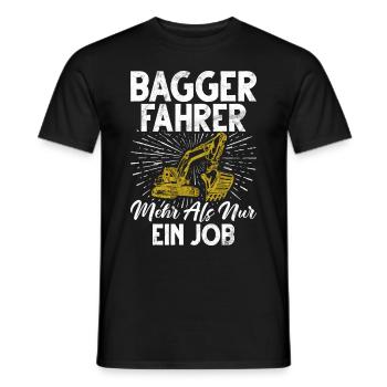 Baggerfahrer Lustige Bauarbeiter Beruf Excavator - Männer T-Shirt - Schwarz - Vorne - AI Model Male 178 light (178cm)