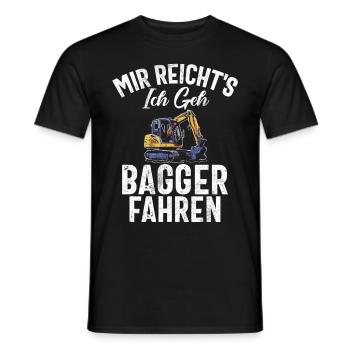 Baggerfahrer Lustige Bauarbeiter Beruf Excavator - Männer T-Shirt - Schwarz - Vorne - AI Model Male 178 light (178cm)