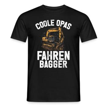 Baggerfahrer Lustige Bauarbeiter Beruf Excavator - Männer T-Shirt - Schwarz - Vorne - AI Model Male 178 light (178cm)