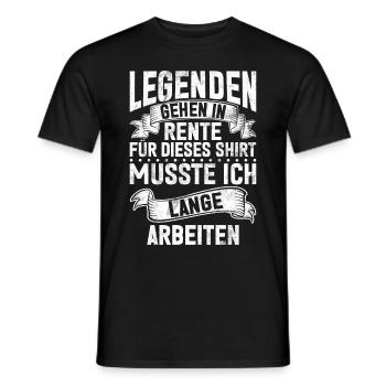 Legend Retirement Funny Motif Pensioner - Men's T-Shirt - black - Front - AI Model Male 178 light (178cm)