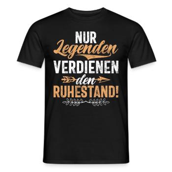 Legend Retirement Funny Motif Pensioner - Men's T-Shirt - black - Front - AI Model Male 178 light (178cm)