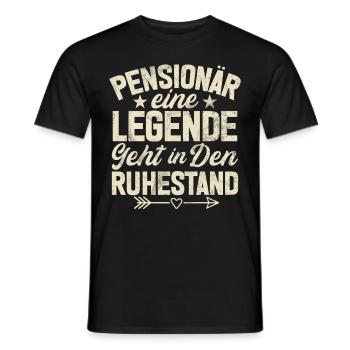 Legend Retirement Funny Motif Pensioner - Men's T-Shirt - black - Front - AI Model Male 178 light (178cm)
