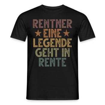 Legend Retirement Funny Motif Pensioner - Men's T-Shirt - black - Front - AI Model Male 178 light (178cm)