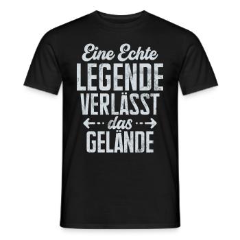 Legend Retirement Funny Motif Pensioner - Men's T-Shirt - black - Front - AI Model Male 178 light (178cm)
