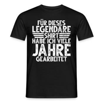 Legend Retirement Funny Motif Pensioner - Men's T-Shirt - black - Front - AI Model Male 178 light (178cm)