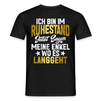 Légende de la retraite Drôle de pension Pension Retraité - T-shirt homme - noir - Devant - AI Model Male 178 light (178cm)