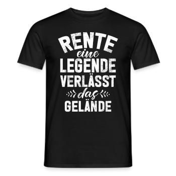 Légende de la retraite Drôle de pension Pension Retraité - T-shirt homme - noir - Devant - AI Model Male 178 light (178cm)