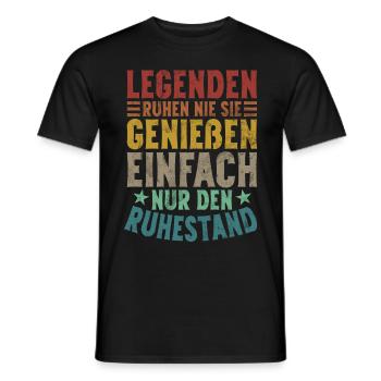 Légende de la retraite Drôle de pension Pension Retraité - T-shirt homme - noir - Devant - AI Model Male 178 light (178cm)