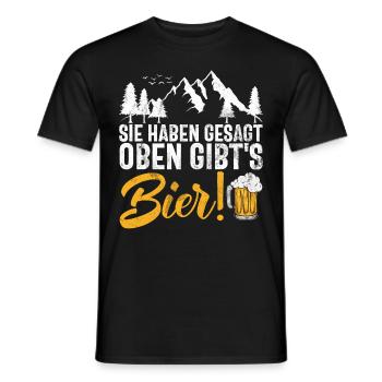 Berge Natur Bergsteigen Alpen Klettern Wandern - Männer T-Shirt - Schwarz - Vorne - AI Model Male 178 light (178cm)