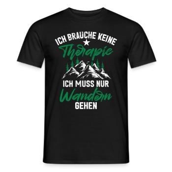 Berge Natur Bergsteigen Alpen Klettern Wandern - Männer T-Shirt - Schwarz - Vorne - AI Model Male 178 light (178cm)