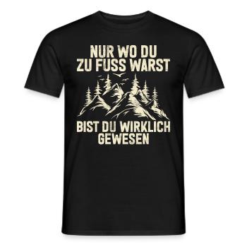 Berge Natur Bergsteigen Alpen Klettern Wandern - Männer T-Shirt - Schwarz - Vorne - AI Model Male 178 light (178cm)