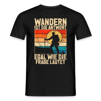 Berge Natur Bergsteigen Alpen Klettern Wandern - Männer T-Shirt - Schwarz - Vorne - AI Model Male 178 light (178cm)