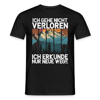 Berge Natur Bergsteigen Alpen Klettern Wandern - Männer T-Shirt - Schwarz - Vorne - AI Model Male 178 light (178cm)