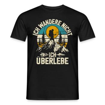 Berge Natur Bergsteigen Alpen Klettern Wandern - Männer T-Shirt - Schwarz - Vorne - AI Model Male 178 light (178cm)