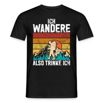 Berge Natur Bergsteigen Alpen Klettern Wandern - Männer T-Shirt - Schwarz - Vorne - AI Model Male 178 light (178cm)