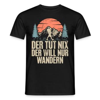 Berge Natur Bergsteigen Alpen Klettern Wandern - Männer T-Shirt - Schwarz - Vorne - AI Model Male 178 light (178cm)