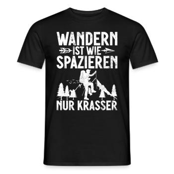 Berge Natur Bergsteigen Alpen Klettern Wandern - Männer T-Shirt - Schwarz - Vorne - AI Model Male 178 light (178cm)