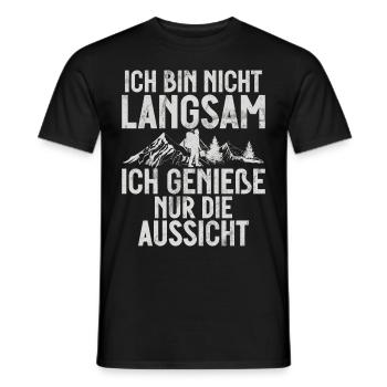Berge Natur Bergsteigen Alpen Klettern Wandern - Männer T-Shirt - Schwarz - Vorne - AI Model Male 178 light (178cm)