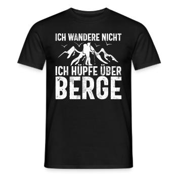 Berge Natur Bergsteigen Alpen Klettern Wandern - Männer T-Shirt - Schwarz - Vorne - AI Model Male 178 light (178cm)