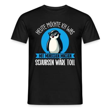 Today I want to do something with people Push - Men's T-Shirt - black - Front - AI Model Male 178 light (178cm)