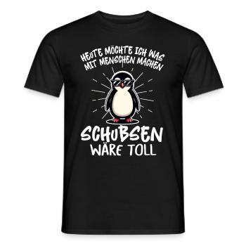 Today I want to do something with people Push - Men's T-Shirt - black - Front - AI Model Male 178 light (178cm)