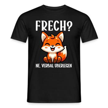 Frech Ne Fuchs Sarkasmus Lustig Verbal Überlegen - Männer T-Shirt - Schwarz - Vorne - AI Model Male 178 light (178cm)