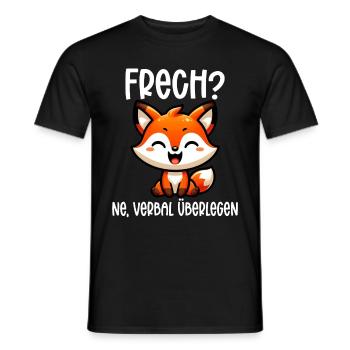 Naughty Ne Fox Sarcasm Funny Verbal Superior - Men's T-Shirt - black - Front - AI Model Male 178 light (178cm)