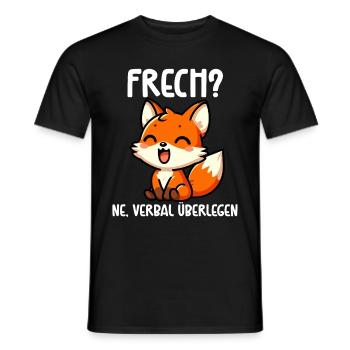 Naughty Ne Fox Sarcasm Funny Verbal Superior - Men's T-Shirt - black - Front - AI Model Male 178 light (178cm)