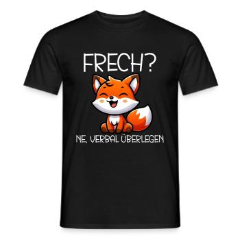 Naughty Ne Fox Sarcasm Funny Verbal Superior - Men's T-Shirt - black - Front - AI Model Male 178 light (178cm)