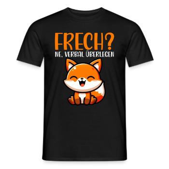 Frech Ne Fuchs Sarkasmus Lustig Verbal Überlegen - Männer T-Shirt - Schwarz - Vorne - AI Model Male 178 light (178cm)