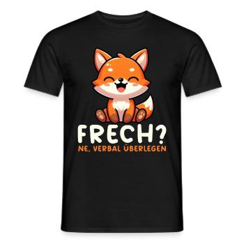Frech Ne Fuchs Sarkasmus Lustig Verbal Überlegen - Männer T-Shirt - Schwarz - Vorne - AI Model Male 178 light (178cm)