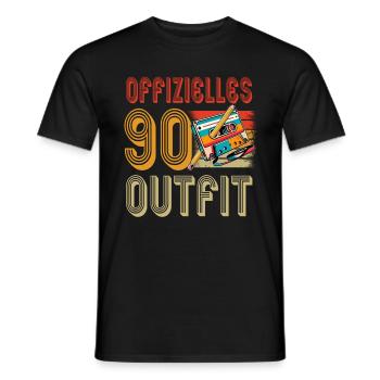 Kassetten Player Mixtape Musik 80er Vintage Retro - Männer T-Shirt - Schwarz - Vorne - AI Model Male 178 light (178cm)