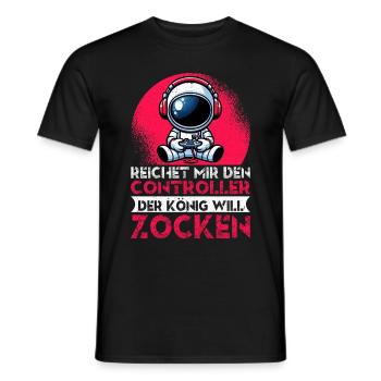 Hands me the controller the king wants to gamble - Men's T-Shirt - black - Front - AI Model Male 178 light (178cm)