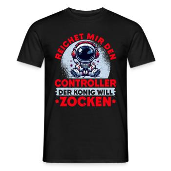 Hands me the controller the king wants to gamble - Men's T-Shirt - black - Front - AI Model Male 178 light (178cm)