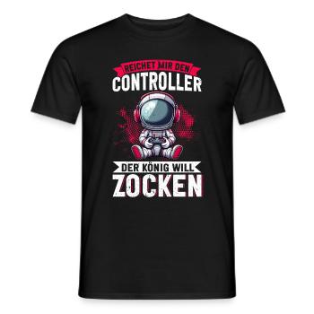 Hands me the controller the king wants to gamble - Men's T-Shirt - black - Front - AI Model Male 178 light (178cm)