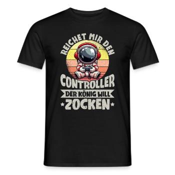 Hands me the controller the king wants to gamble - Men's T-Shirt - black - Front - AI Model Male 178 light (178cm)