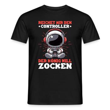 Hands me the controller the king wants to gamble - Men's T-Shirt - black - Front - AI Model Male 178 light (178cm)