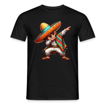 Mexikanischer Junge Tubt Sombrero Cinco De Mayo - Männer T-Shirt - Schwarz - Vorne - AI Model Male 178 light (178cm)