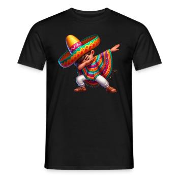Mexikanischer Junge Tubt Sombrero Cinco De Mayo - Männer T-Shirt - Schwarz - Vorne - AI Model Male 178 light (178cm)