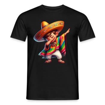Mexikanischer Junge Tubt Sombrero Cinco De Mayo - Männer T-Shirt - Schwarz - Vorne - AI Model Male 178 light (178cm)